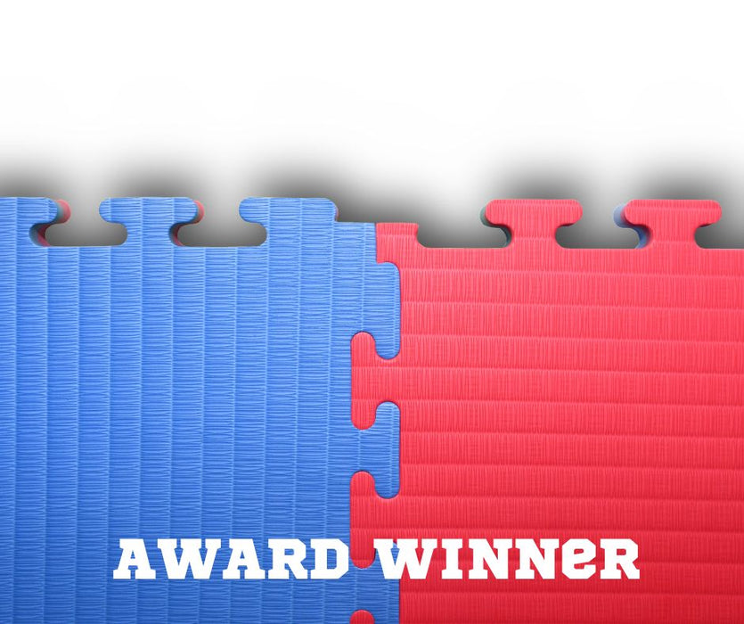 40mm 1m x 1m Red/Blue MMA Jigsaw Mat Tatami Grip 100kg/cbm