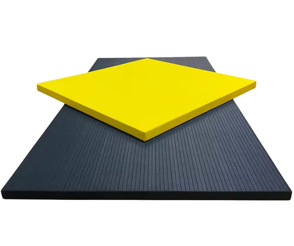 Yellow Padding Gym Judo Mat 1m x 1m x 40mm **Yellow** — Jigsawmats4martialarts