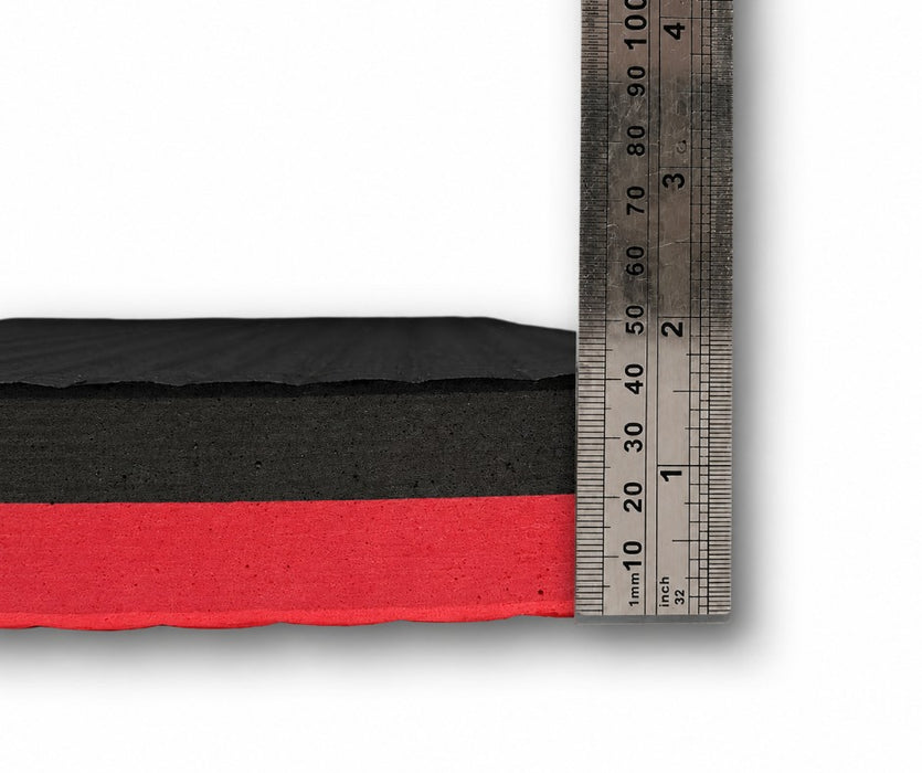 40mm 1m x 1m Red/Black MMA Jigsaw Mat Tatami Grip 100kg/cbm