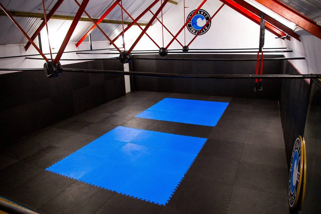 40mm 1m x 1m Red Blue MMA Jigsaw Mat Tatami Grip 100kg cbm