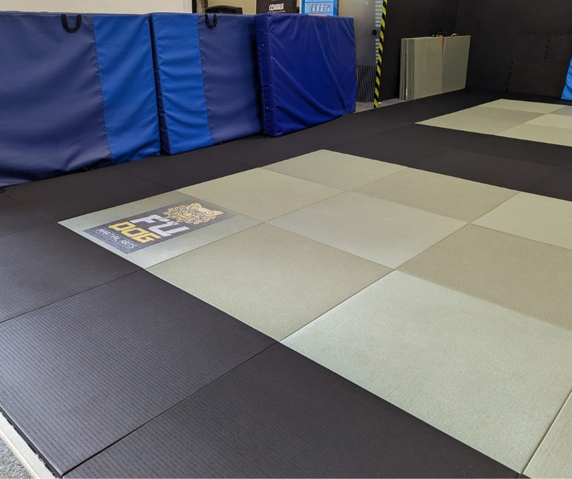 green Judo gym mats