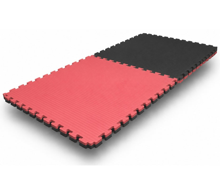 40mm 1m x 1m Red/Black MMA Jigsaw Mat Tatami Grip 100kg/cbm