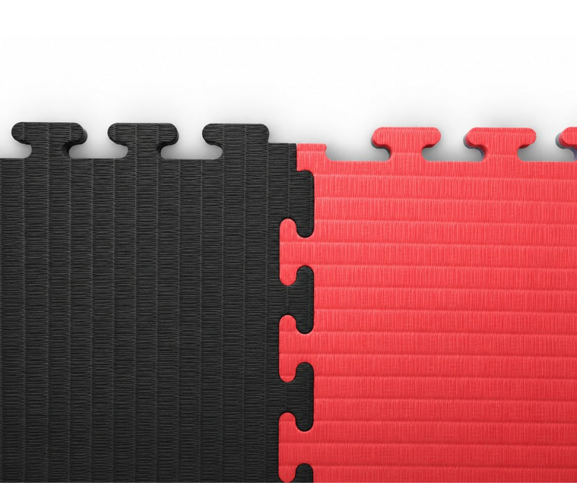40mm 1m x 1m Red/Black MMA Jigsaw Mat Tatami Grip 100kg/cbm
